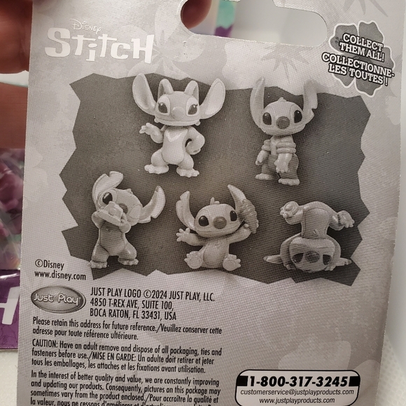 Disney Stitch Complete Set Of 5 Mini Figures W/ BONUS HOLOGRAPHIC CARDS - Picture 5 of 6